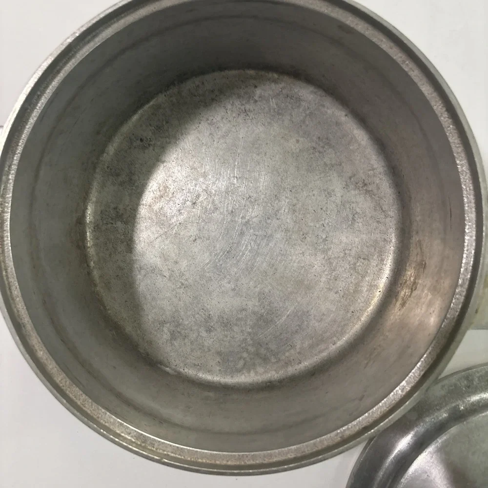 Vintage Miracle Maid Cookware G2 Cast Aluminum Sauce Pan with Lid Wooden Handle